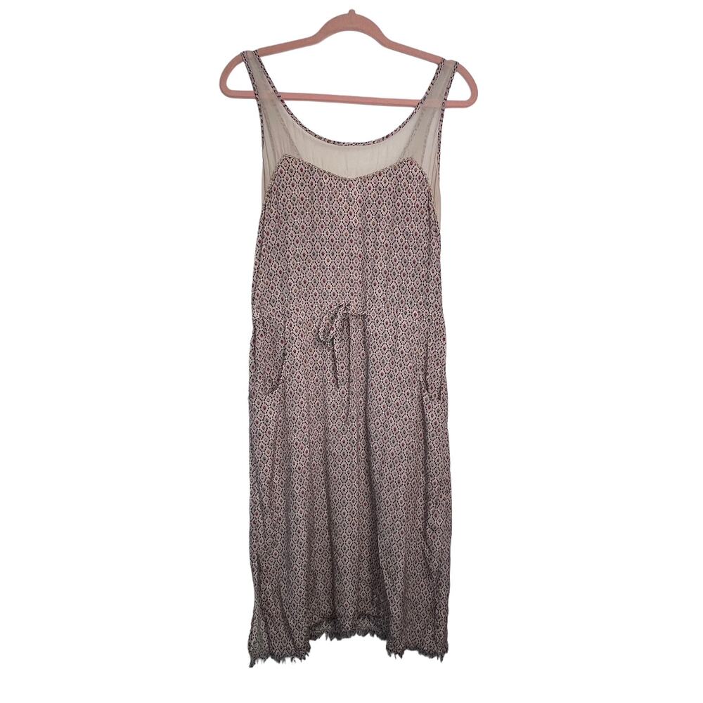 Heartmade Julie Fagerholt Silk Midi Sleeveless Dress Tie Waist Pockets Size 8/38